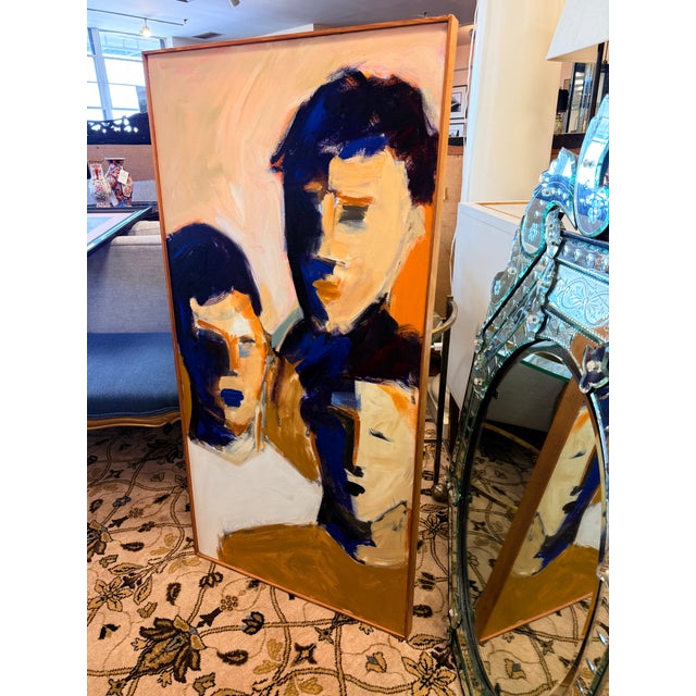 Original Signed Mid Century Modern Framed Oil Painting the Tree Boys Turner 1977 For Sale In New York - Image 6 of 10
