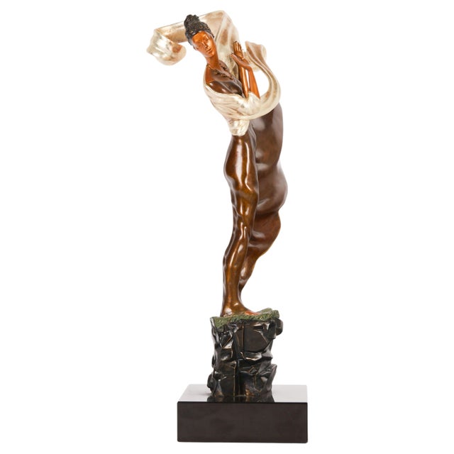 Art Deco Erté, Summer Breeze, Large Bronze Sculpture, Art Deco, Signed, Edition of 375, 1987 For Sale - Image 3 of 7