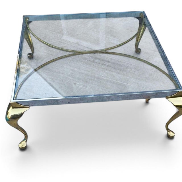 Mid-Century Modern Elevate Your Living Space With This Striking 1970s Hollywood Regency Square Coffee Table. For Sale - Image 3 of 9