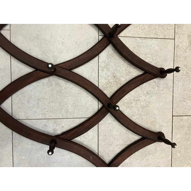 American Walnut Wall Hat Rack For Sale - Image 4 of 5