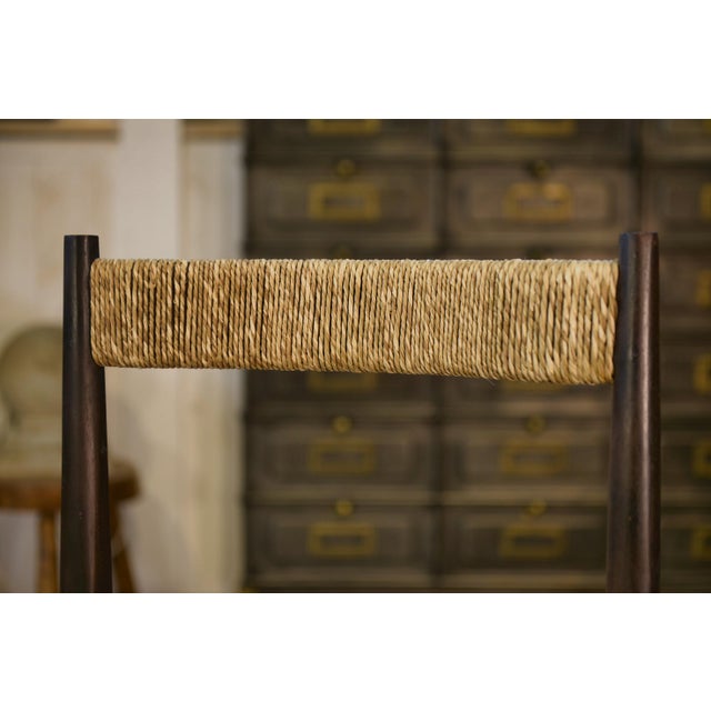 Wood Chairs with Rush Seats, 1970, Set of 2 For Sale - Image 7 of 11