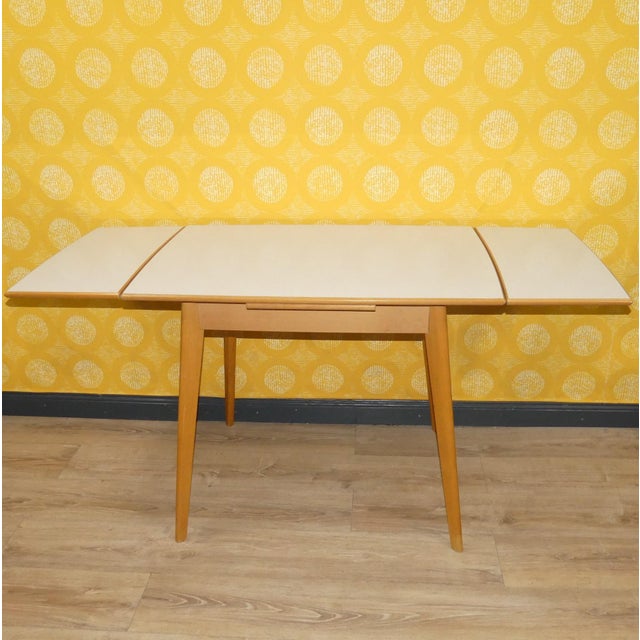Vintage Extendable Kitchen Table in Wood, 1950s For Sale - Image 11 of 11