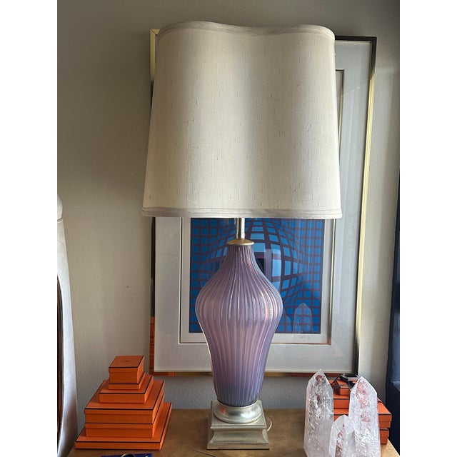 1980s Large Murano Glass Lamp by Marbro For Sale - Image 9 of 12