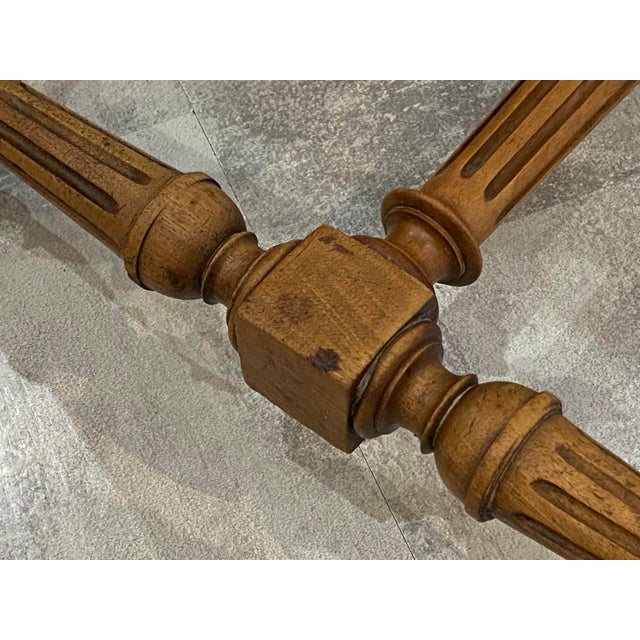 Oak Desk with Drawer and Turned and Carved Legs, 1890s For Sale - Image 5 of 18