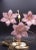 1970s Set of 2 Murano Table Lamps Pink Flower, 1970 For Sale - Image 5 of 12