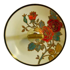 Vintage 1950s Noritake Hand Painted Floral Design Center Handle Tidbit Serving Tray