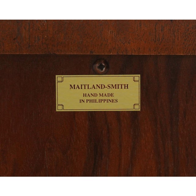 Maitland Smith Sheraton Style Mahogany 3 Drawer Commode For Sale - Image 18 of 18