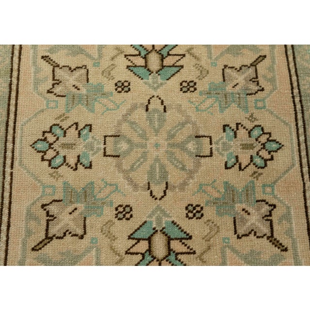 Turkish Mini Rug Oriental Hand Knotted Vintage Rug 1'10" x 3'4" #21092 For Sale - Image 4 of 8