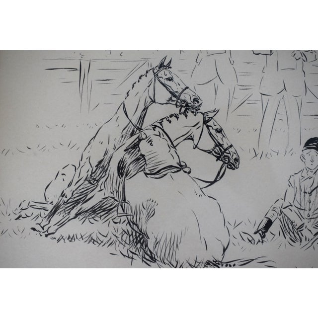 The Perfect Hunt Team 1931 Pen & Ink Drawing by Paul Brown For Sale In New York - Image 6 of 7