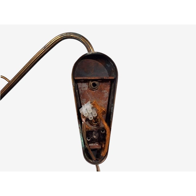 Danish Modern, Articulating Wall Sconce, Brass, Bakelite, Denmark, 1950s For Sale - Image 12 of 12