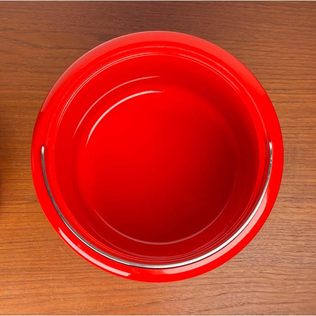 Mid-Century Modern Danish Space Age Red Ice Cooler Bucket by Erik Magnussen for Stelton, 1970s For Sale - Image 10 of 18