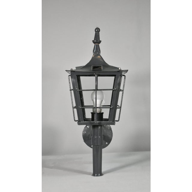 Vintage French Exterior Lantern in Steel, 1920s For Sale - Image 16 of 16
