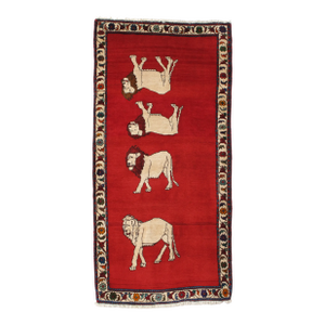 Vintage Hand-Knotted Persian Gabbeh Rug 3'0" X 6'3"