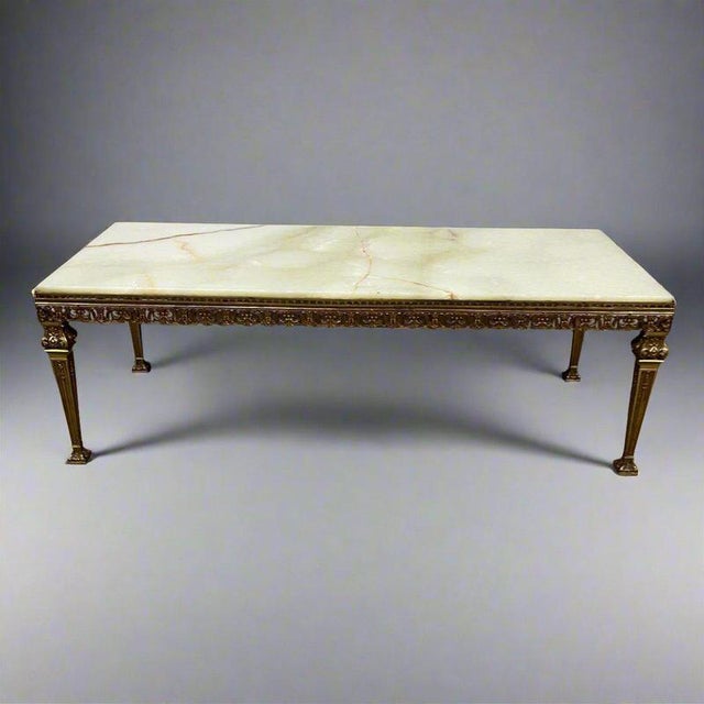 Living Room Table in Brass and Marble For Sale - Image 13 of 13