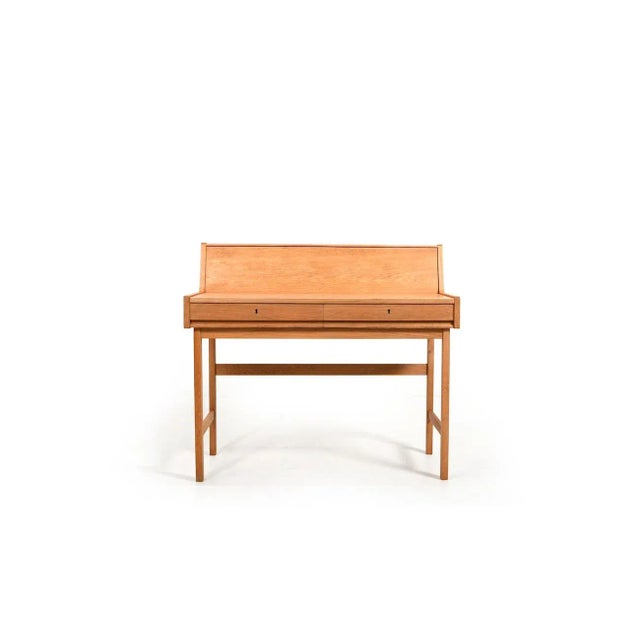 Mid-Century Modern Danish Modern Oak Desk, 1960s For Sale - Image 3 of 13