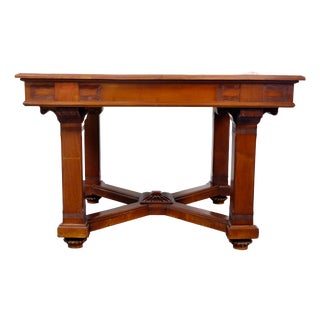 Antique Art Nouveau Table in Wood, Early 1900s For Sale