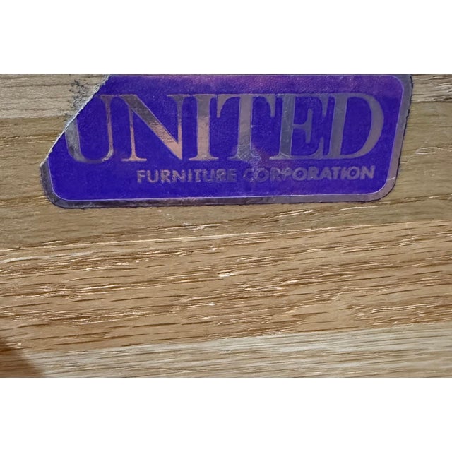 Mid-Century Modern United Diamond Walnut High Chest For Sale - Image 9 of 9