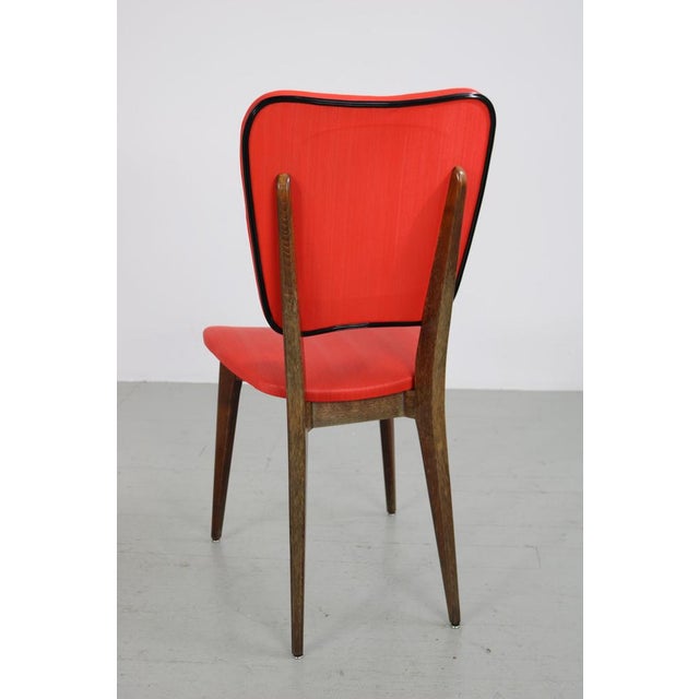 Kitchen Chair with Red Synthetic Leather Cover, 1960s For Sale - Image 16 of 18