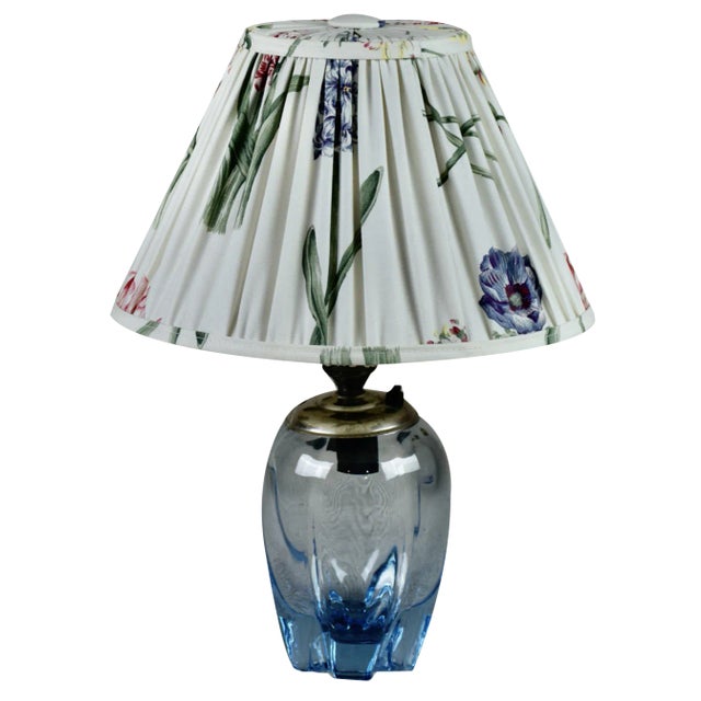 Table Lamp by Vicke Lindstrand for Orrefors, Sweden, 1940s For Sale