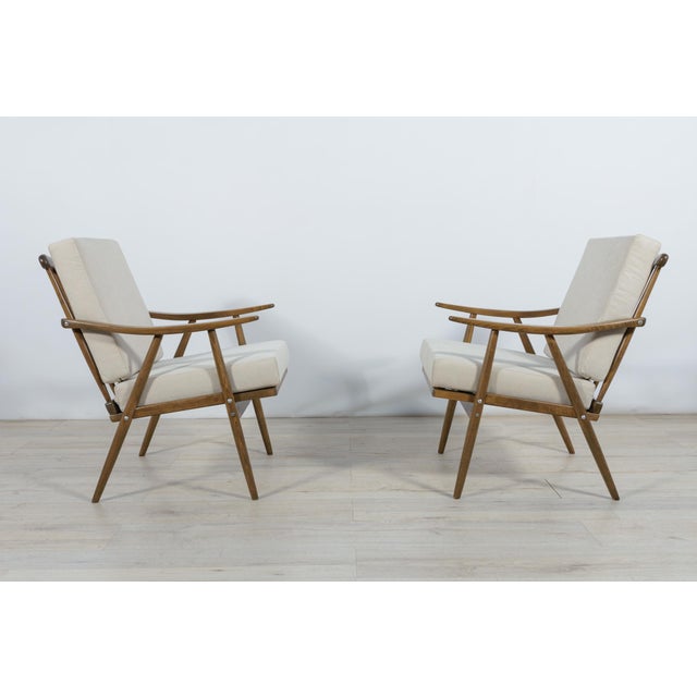 Mid-Century Modern Set of Mid-Century Czechoslovak Armchairs from Ton, 1960s For Sale - Image 3 of 18