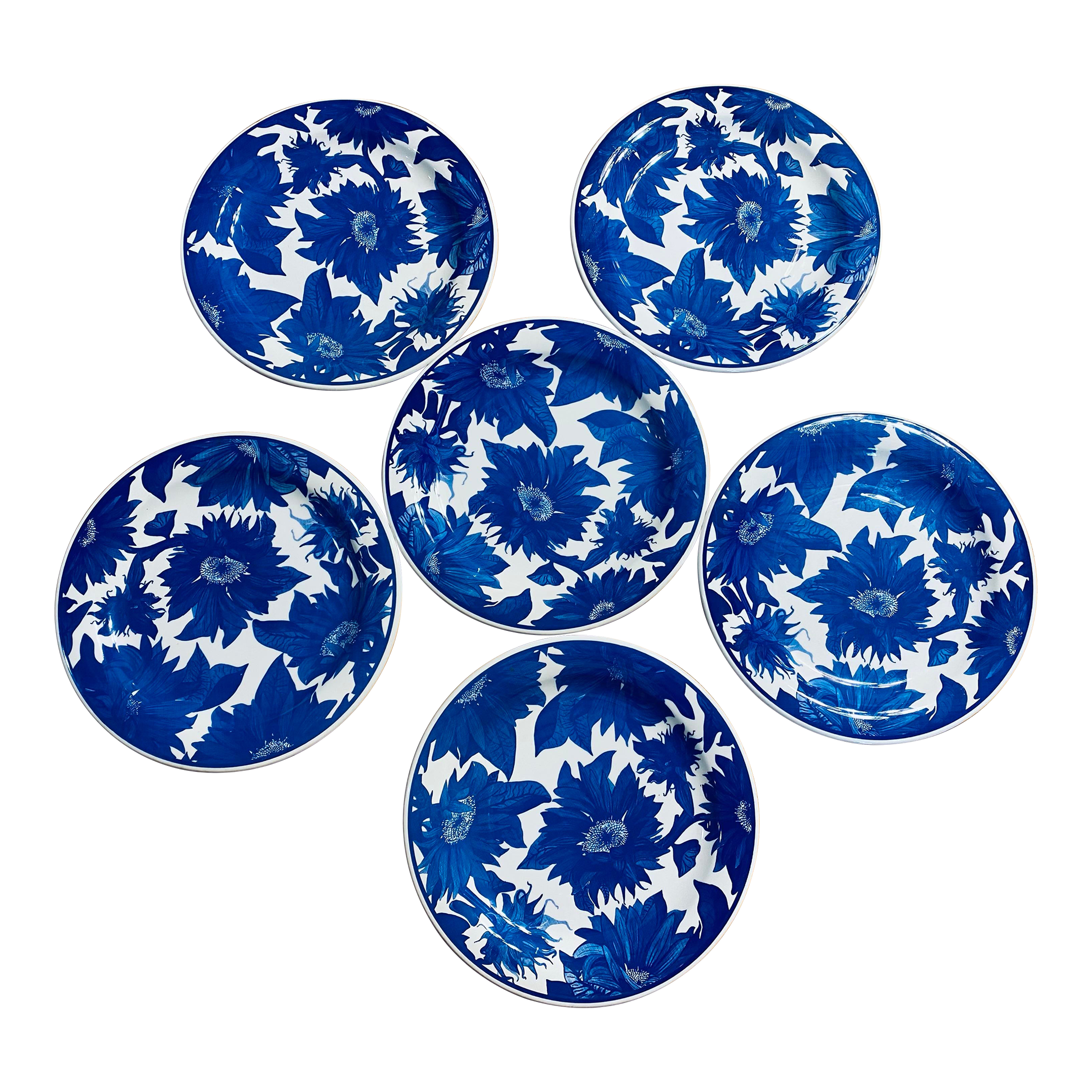 Vintage Ceramica Quadrifoglio Italian Decorative Blue & White