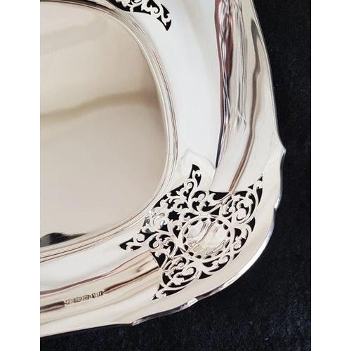 Antique Sterling Silver Fruit Bowl from Atkin Brothers, Sheffield, 1923 For Sale - Image 14 of 18