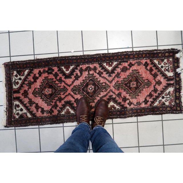 1960s, Handmade Vintage Uzbek Bukhara Runner 1.7' X 4.5' For Sale - Image 4 of 9