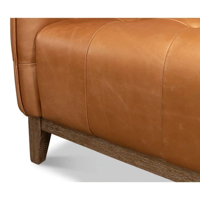 2020s Modern Tufted Leather Sofa For Sale - Image 5 of 10