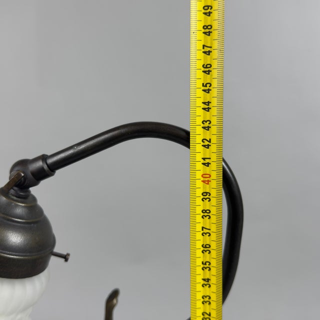 Liberty Table Lamp in Brass and Opaline Glass For Sale - Image 10 of 11
