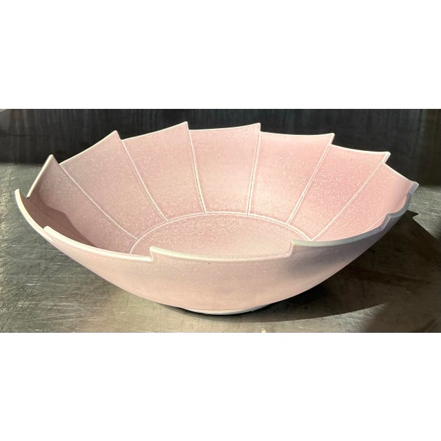 Vintage Boho Glazed Ceramic Layered Pottery Bowl For Sale - Image 9 of 10