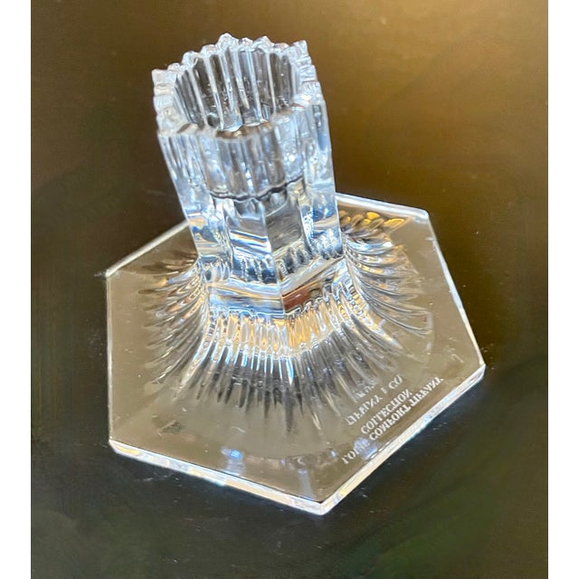 Glass A Trio of Tiffany and Wedgwood Candlestick Holders For Sale - Image 7 of 8