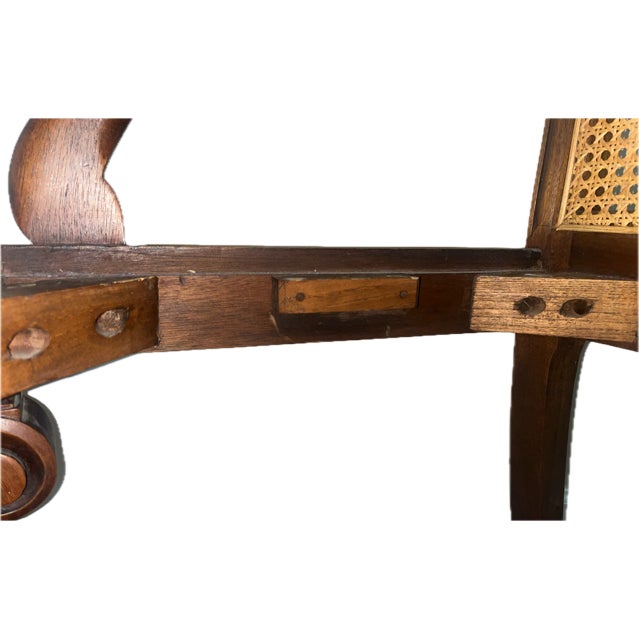 Pair of Early 20th Century Louis XV Style Walnut Cane-Back Accent Chairs For Sale - Image 16 of 18