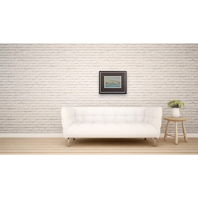 Eric Tufnell, HMS Newcastle in Sydney Harbour, 1956, Watercolour, Framed For Sale - Image 12 of 18