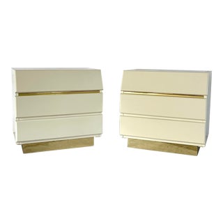 Pair Vintage Modern Nightstands For Sale