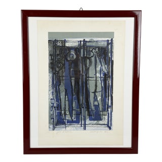 Luciano Minguzzi, Stylized Figures, Author's Proof, 1967, Serigraph For Sale