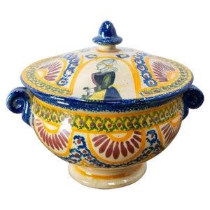 Small French Porcelain Tureen or Vide Poche, 1960s