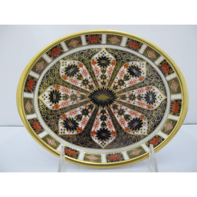 Royal Crown Derby 1128 Old Imari Bone China Full Miniature Tea Set & Oval Tray For Sale - Image 12 of 18