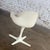 Mid-20th Century MCM Burke Tulip Armchair No 116 With White Shell Round Stationary Base & Black Cushion For Sale - Image 11 of 17
