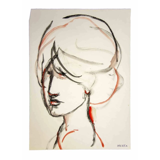 Portrait is an original artwork realized in the 1970s by the Italian Contemporary artist Leo Guida (1992 - 2017). Original...