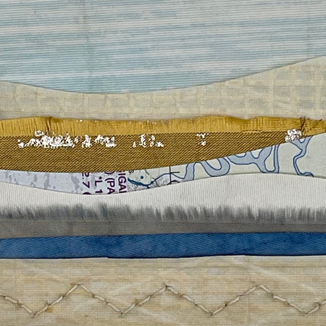 2020s Contemporary Semi-Abstract​ Mixed Media Nautical Sailcloth Landscape​ - By JJ-Hogan | Embrace Your Potential For Sale - Image 5 of 8
