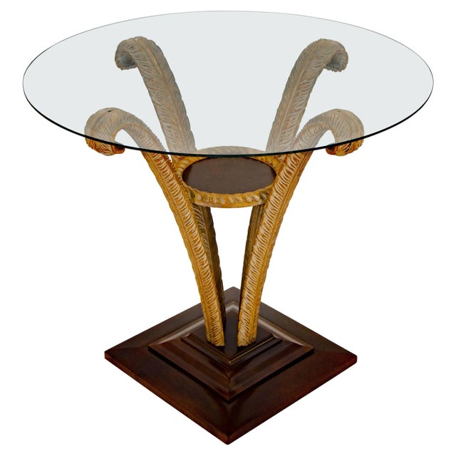 Grosfeld House Occasional or Center Table With Glass Top For Sale - Image 13 of 13