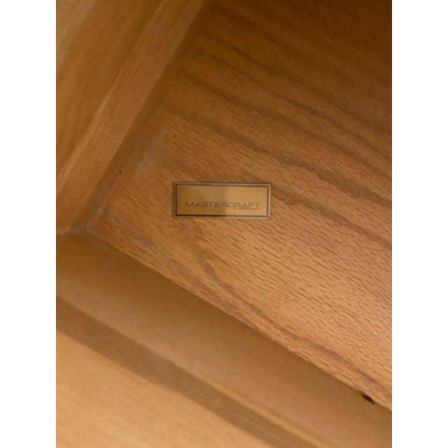 Brown Postmodern Mastercraft Triple Dresser With Ebony Inlay For Sale - Image 8 of 9