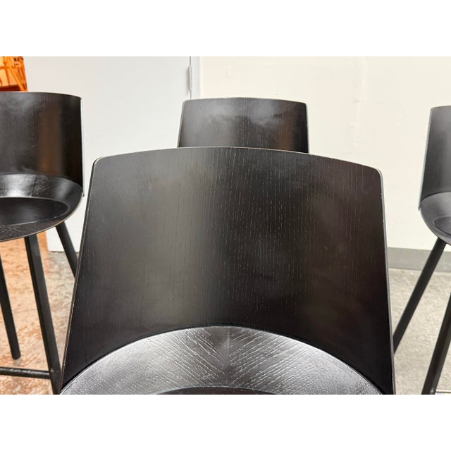 Wood Stefan Diez for E15 Jean Bar Stools, Set of Four For Sale - Image 7 of 12