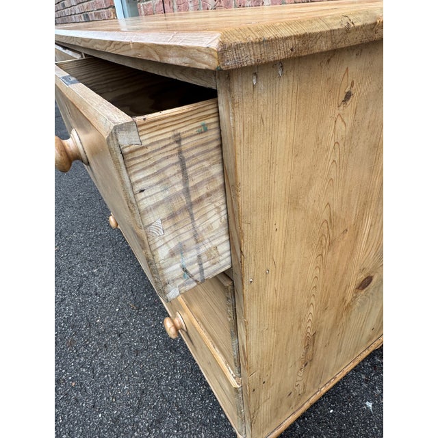 Antique English Pine Chest For Sale - Image 4 of 15