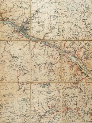 Amsterdam New York C. 1900 Us Geological Survey Folding Map