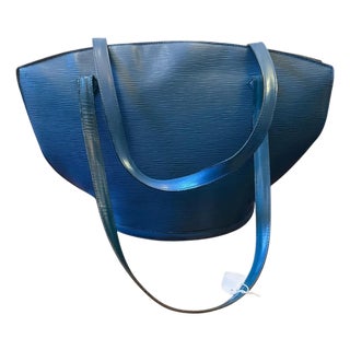Louis Vuitton Toledo Blue Epi Leather Saint Jacques Hand Bag For Sale