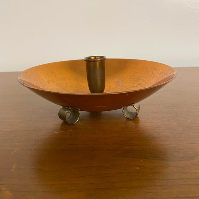 Mid-Century Modern Bernie Cooper Copper Candle Holders Signed Mid Century For Sale - Image 3 of 12