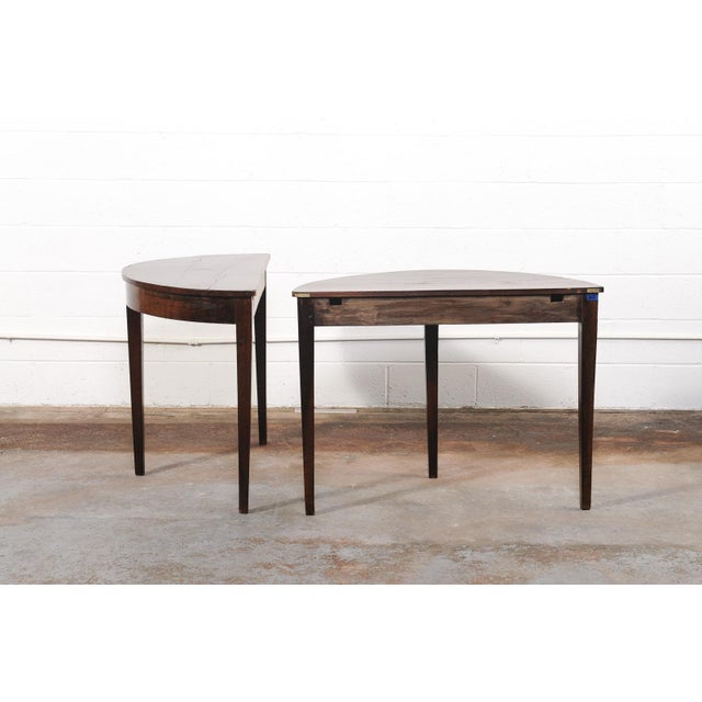 Pair of 19th C. Italian Demi-Lune Consoles For Sale - Image 10 of 11