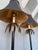 Late 20th Century Late 20th Century Large Palm Buffet Lamps With Brass Accents and Black Shades, Pair For Sale - Image 5 of 13