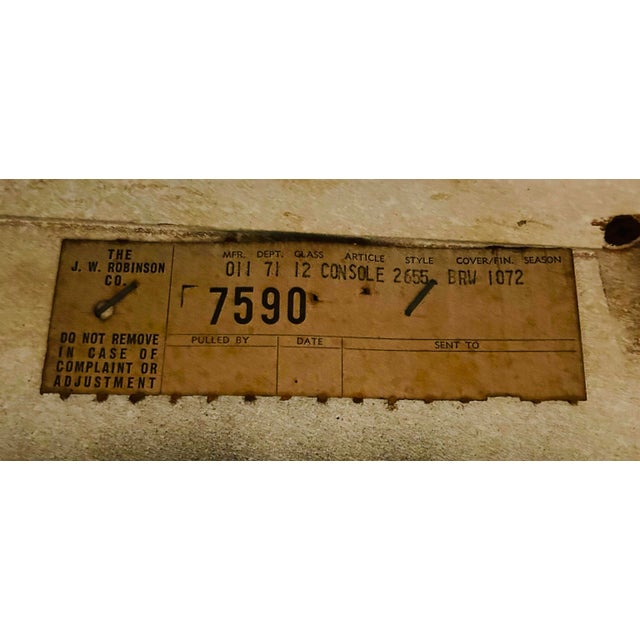 Mid 20th Century Imperial Demi-Lune Console Table For Sale - Image 10 of 11